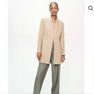 Zara Inverted Lapel Beige/Cream Women's Frock Coat *Call Out*